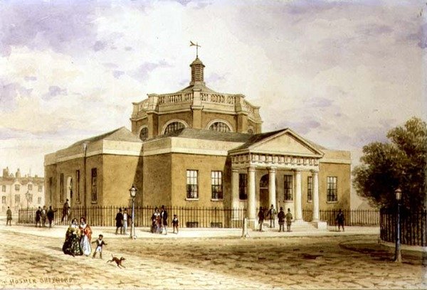 The Guildhall, Westminster (akvarell på papper) av Thomas Hosmer Shepherd