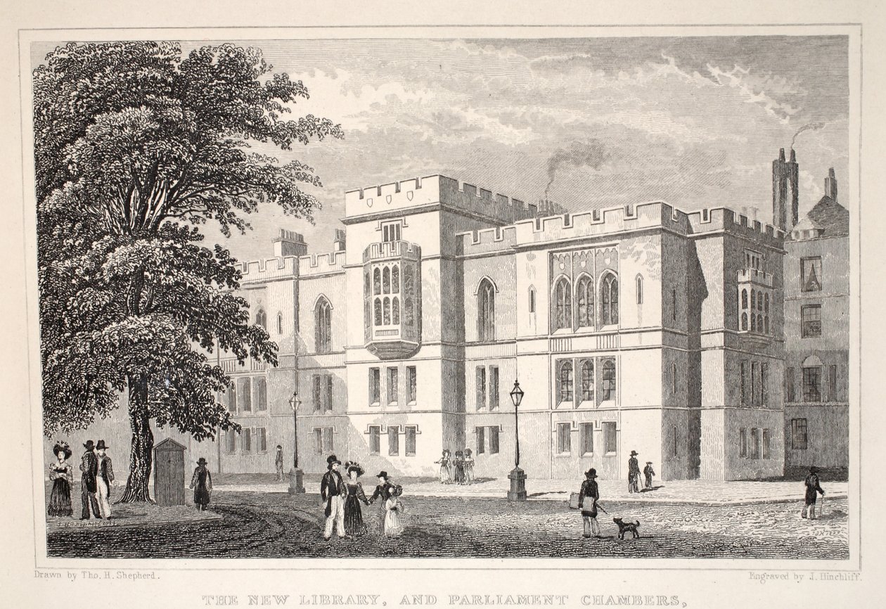 The New Library, and Parliament Chambers, från puben "London and it
