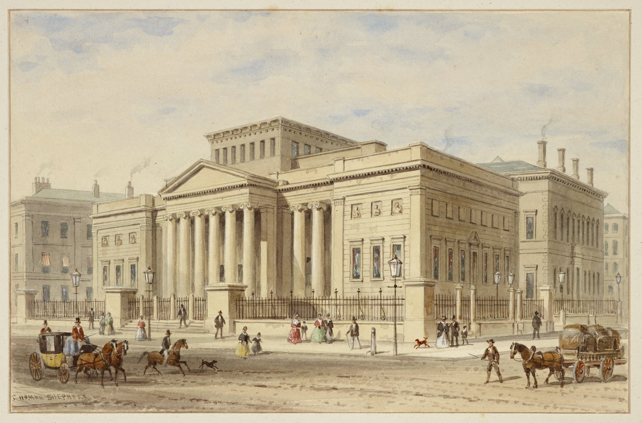 The Royal Manchester Institution, ca 1836 (akvarell på papper) av Thomas Hosmer Shepherd