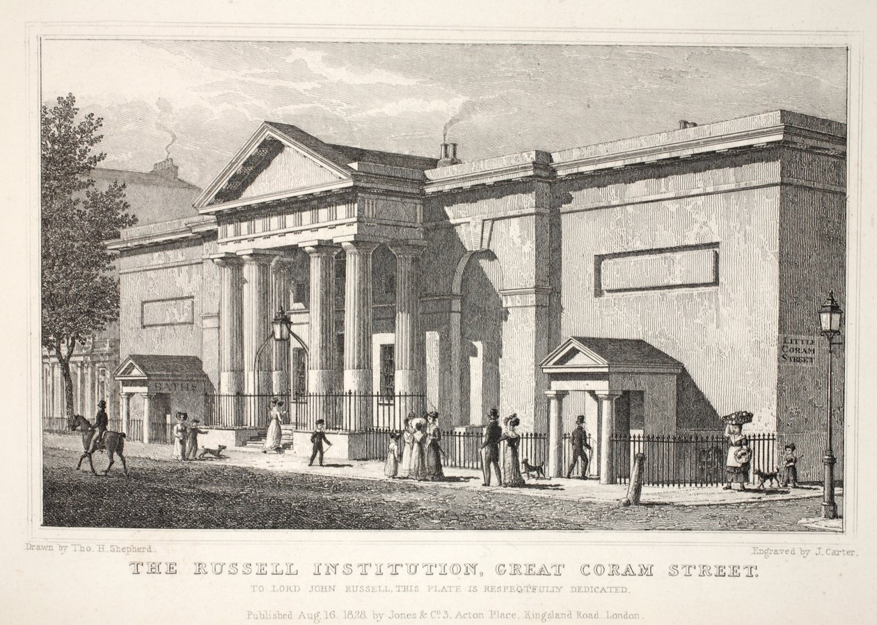 Russell Institution, Great Coram Street, från puben "London and it