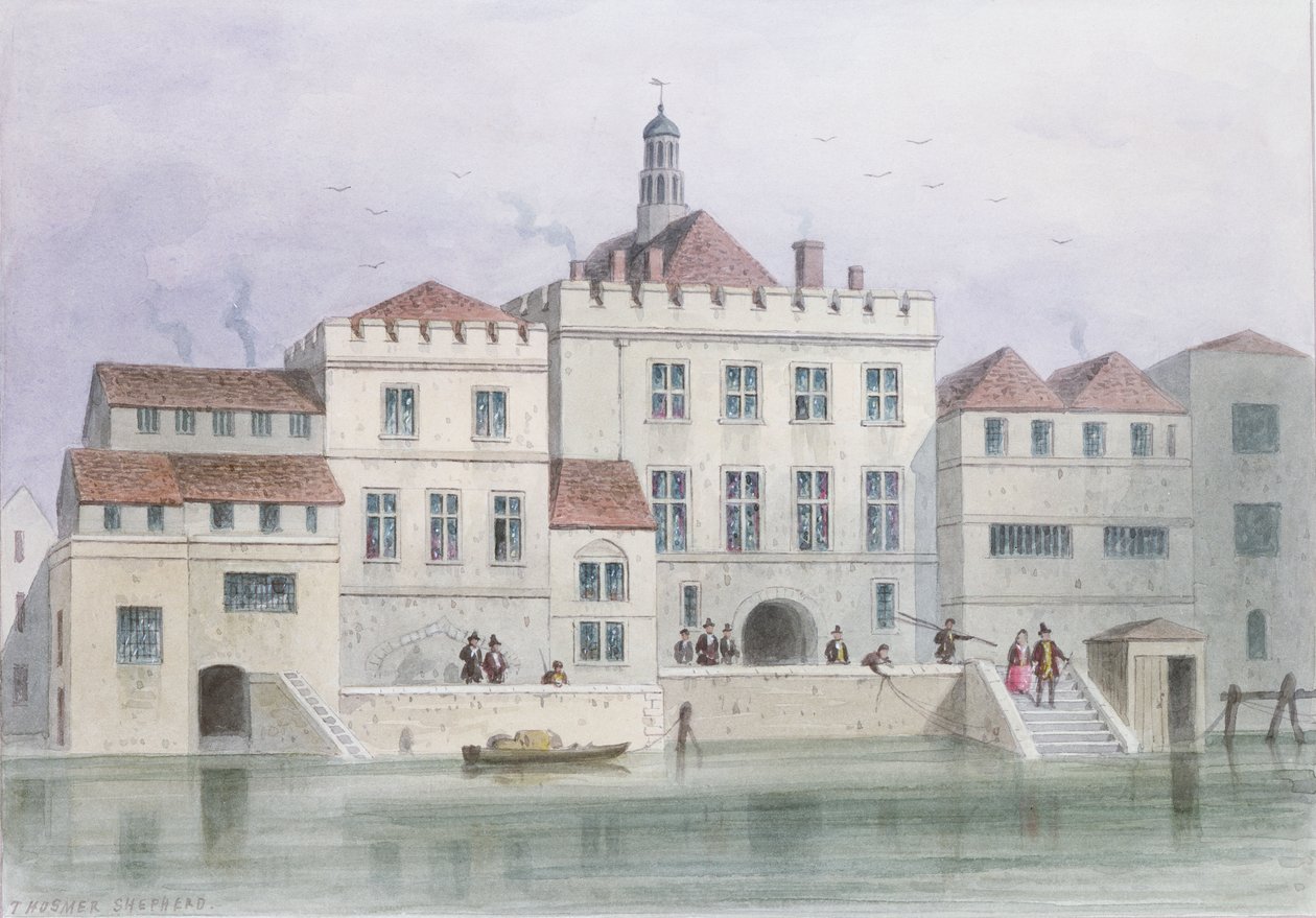 Utsikt över Old Fishmongers Hall, 1650 av Thomas Hosmer Shepherd