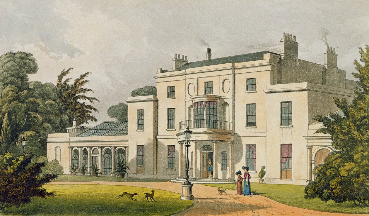Wimbledon House, från Ackermanns "Repository of Arts", publicerad 1826. av Thomas Hosmer Shepherd