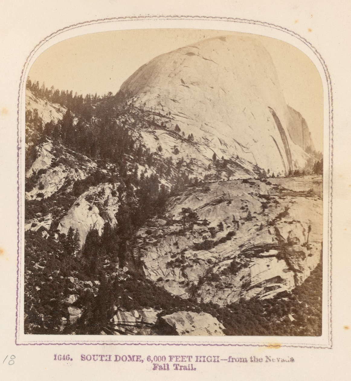 South Dome, 6.000 meter hög - från Nevada Fall Trail av Thomas Houseworth