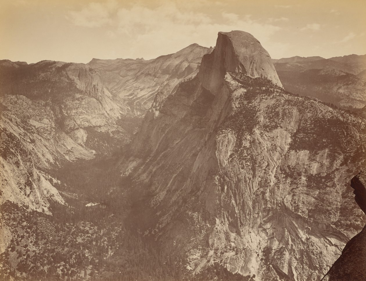 [Halvkupolen från Glacier Point, Yosemite] av Thomas Houseworth and Company