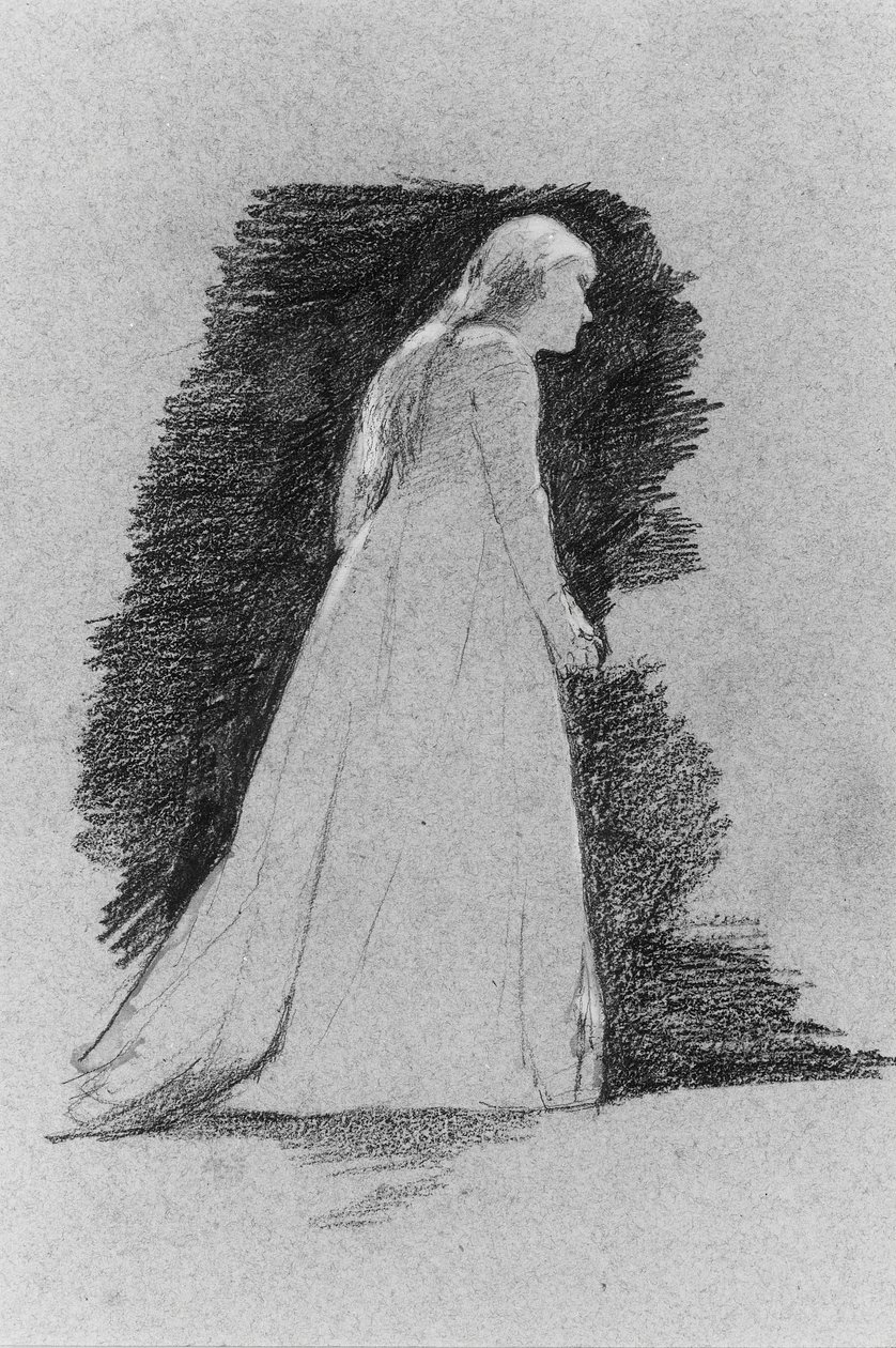 Stående kvinna, ca. 1881-82. av Thomas Hovenden