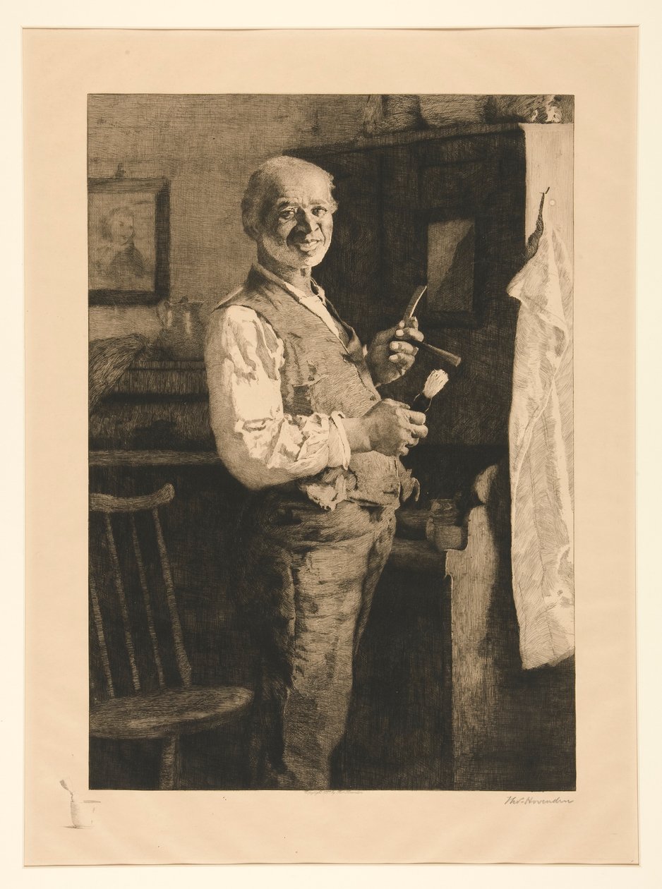Untitled [Man förbereder sig för att raka sig] av Thomas Hovenden