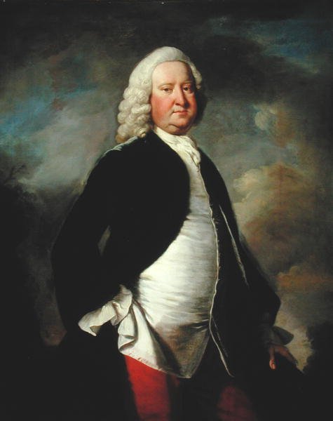 Porträtt av Sir Watkin Williams Wynn, 3:e baronet (1692-1749) (olja på duk) av Thomas Hudson