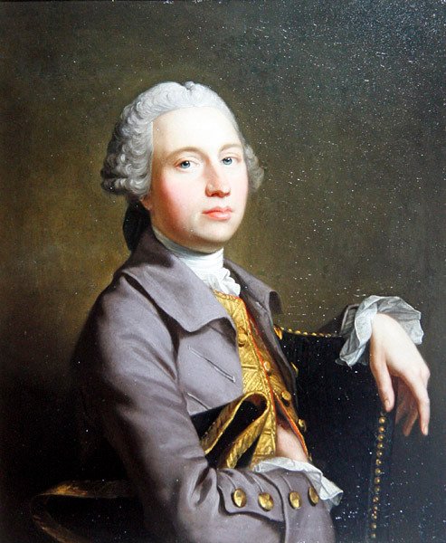 Porträtt av en gentleman (olja på duk) av Thomas Hudson
