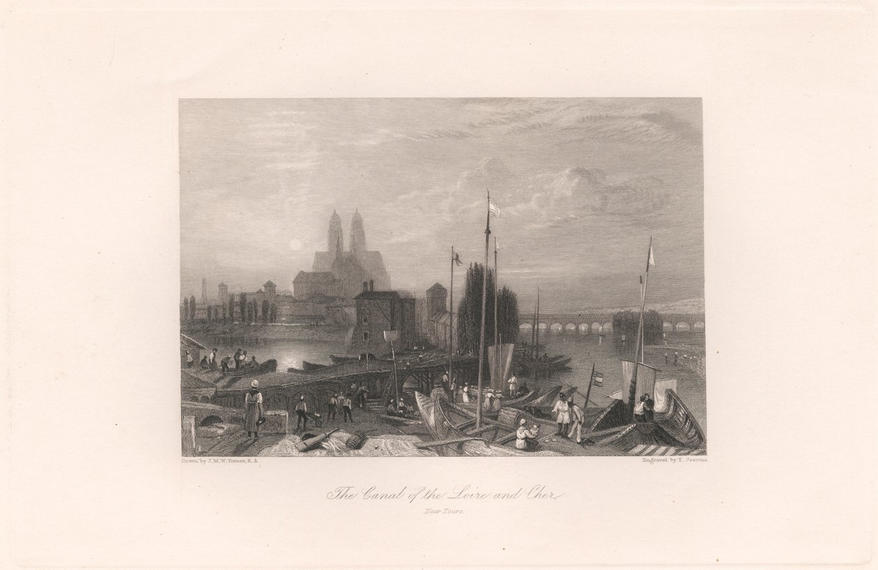 Canal of the Loire och Cher, nära Tours av Thomas Jeavons