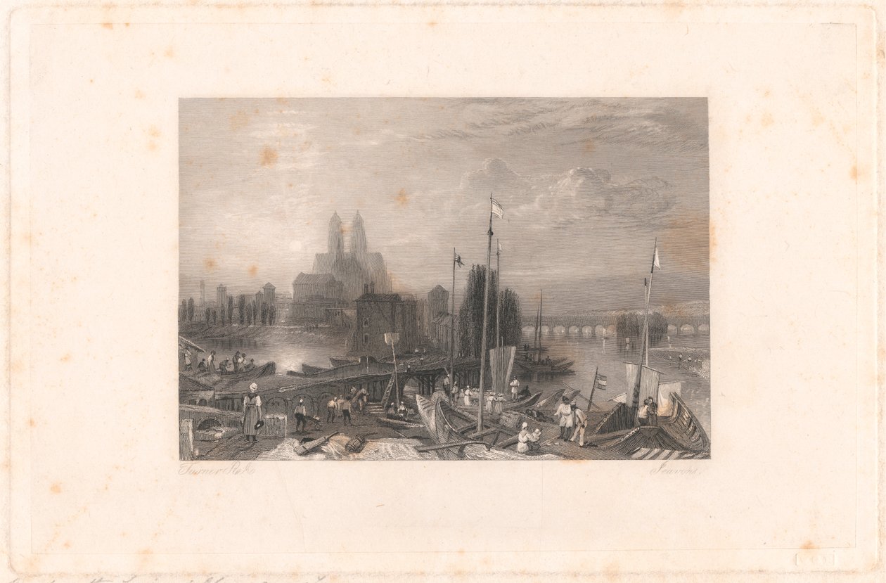 Canal of the Loire och Cher, nära Tours av Thomas Jeavons