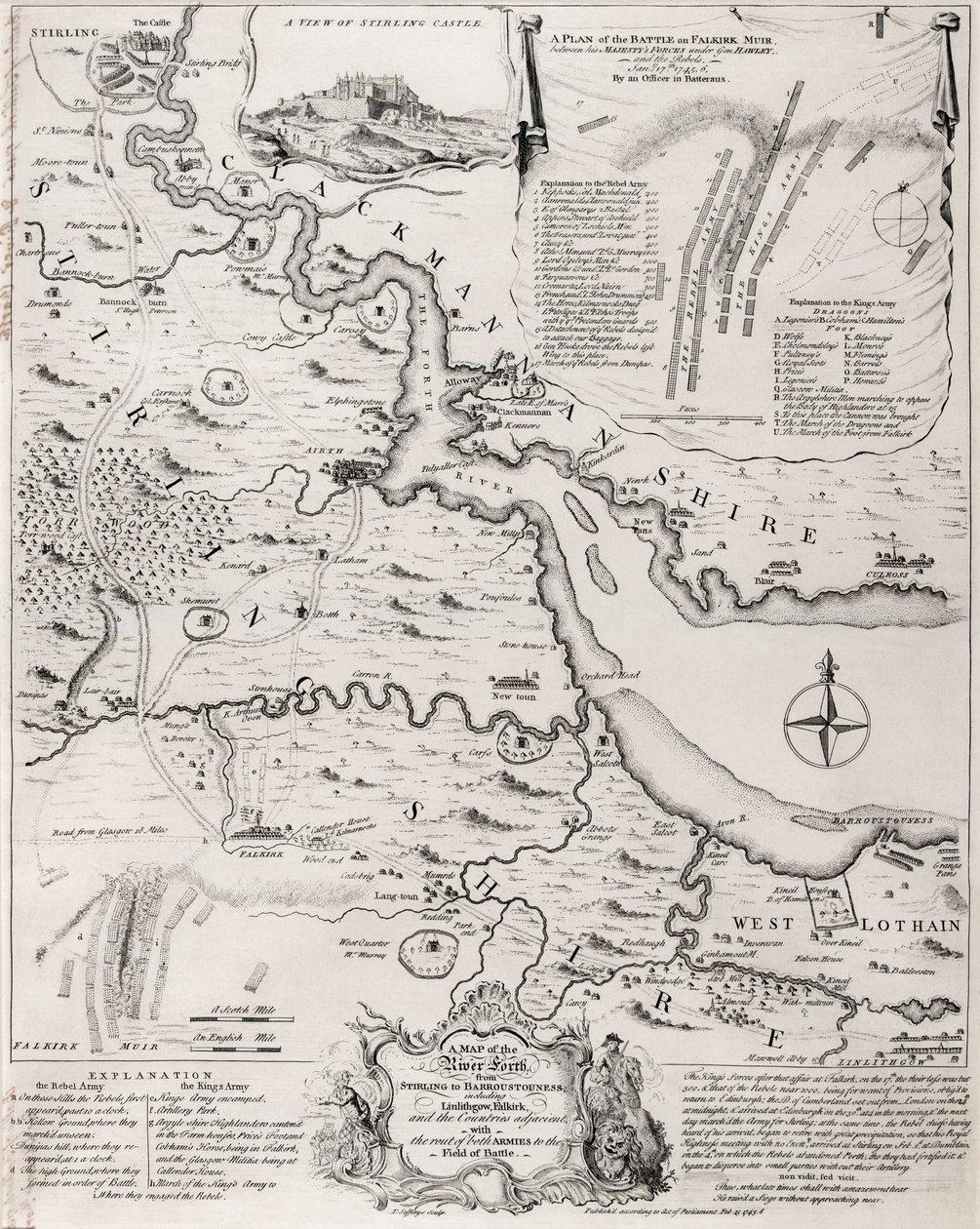 Slaget vid Falkirk, 28 januari 1746 av Thomas Jefferys