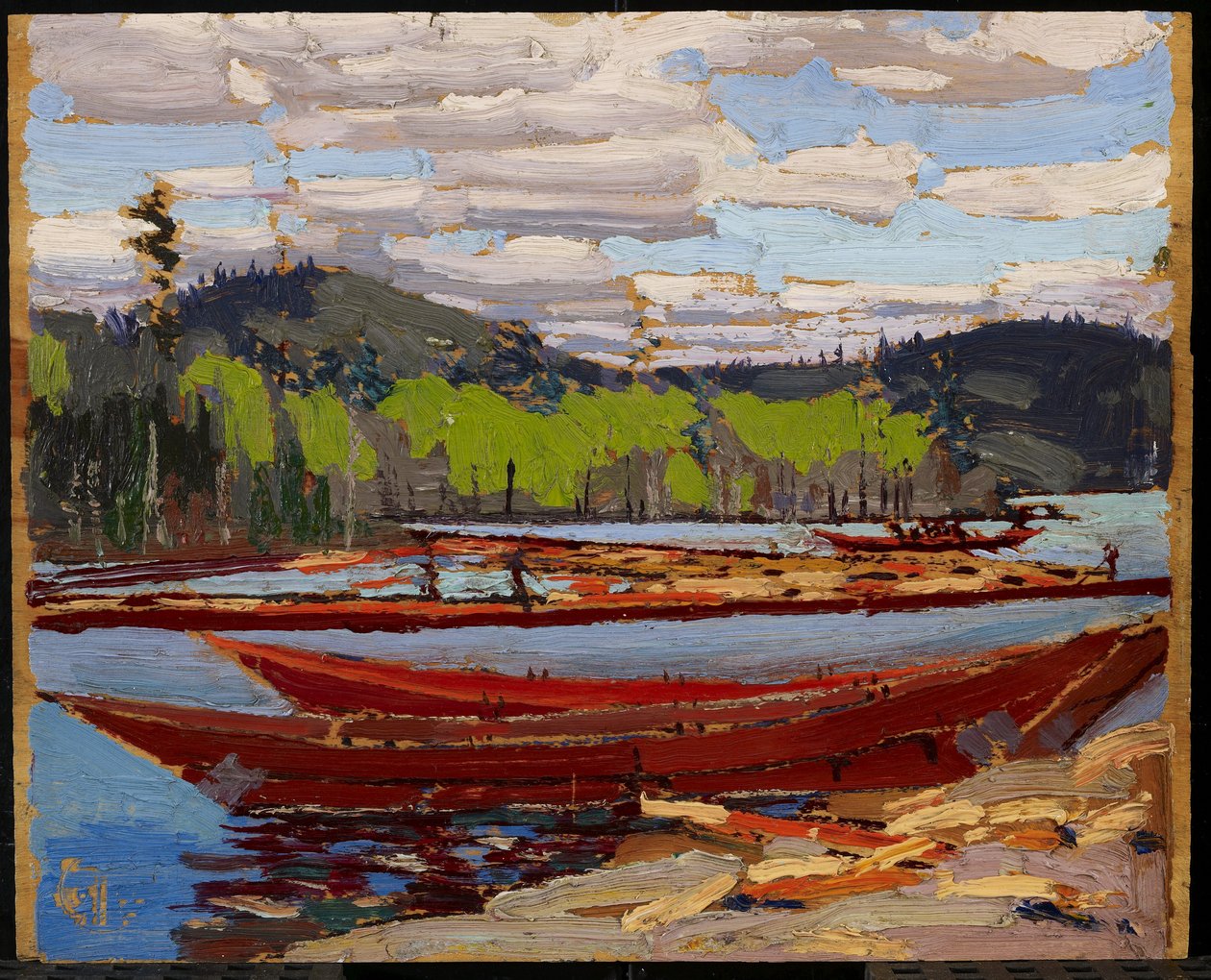 Båtar, sommaren 1916 av Tom Thomson