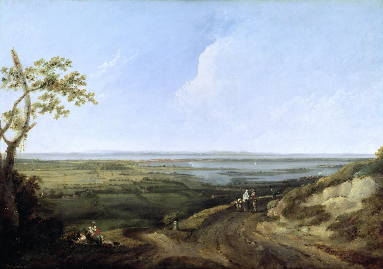 Utsikt över Portsmouth från Portsdown Hill av Thomas Jones
