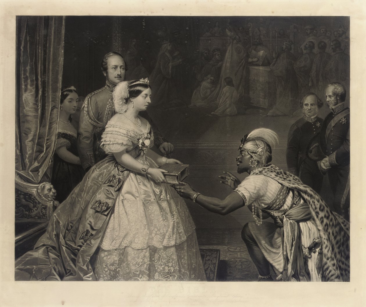 Bibeln: "Detta är hemligheten bakom Englands storhet, Englands ära!", 1864 av Thomas Jones Barker