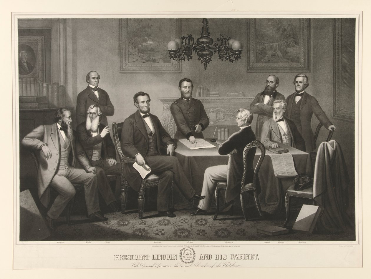 President Lincoln och hans kabinett av Thomas Kelly