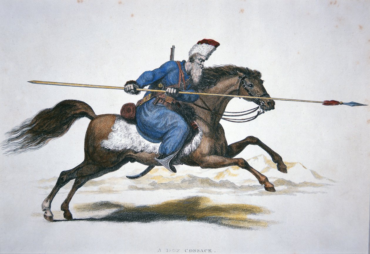 Ryska Don Kosack, ca 1820 (akvarell på papper) av Thomas Kelly
