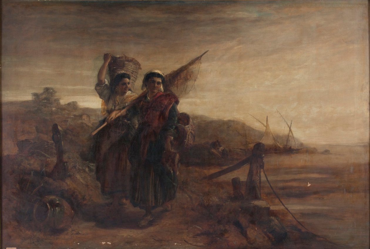 "Fiskerkvinnor i de baskiska provinserna", 1880-1891 av Thomas Kent Pelham