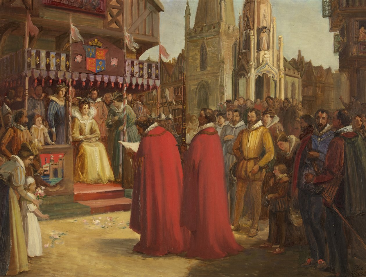 Besök av drottning Elizabeth I i Bristol av Thomas Kingston