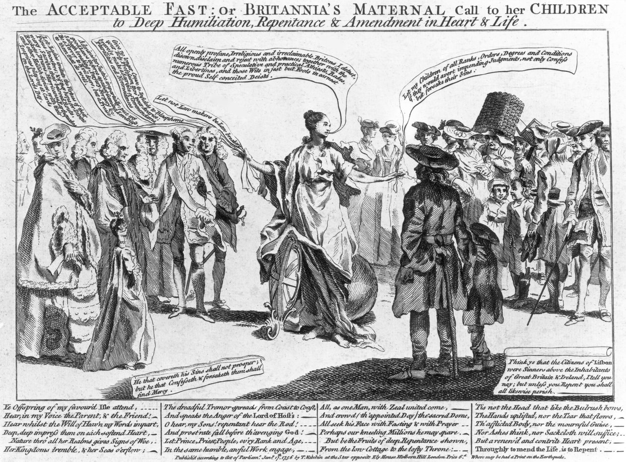 Den acceptabla fastan: Eller, Britannias moderkallelse till sina barn till djup förnedring, omvändelse och rättelse i hjärtat och livet, 1756 av Thomas Kitchin