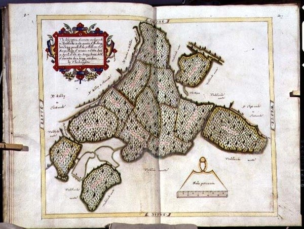 Arkiv 5672 Karta över Tingewick i Buckinghamshire av Thomas Langdon
