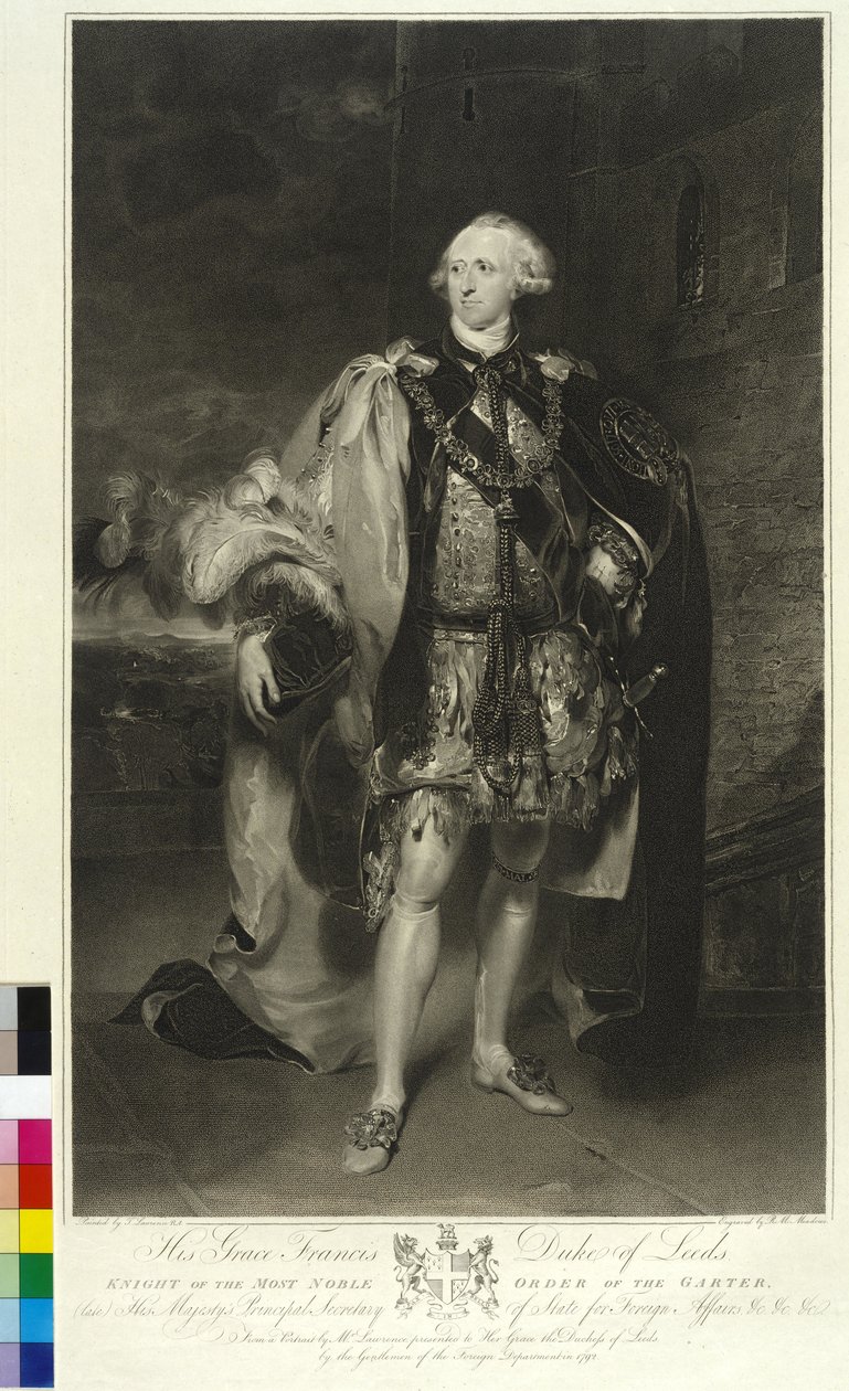 5:e hertigen av Leeds Osborne (gravyr) av Thomas Lawrence