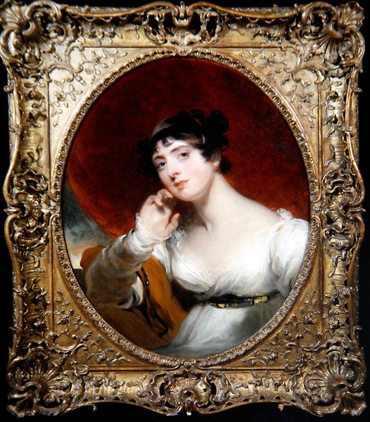 Ett porträtt av fru George Frederick Stratton (olja på duk) av Thomas Lawrence