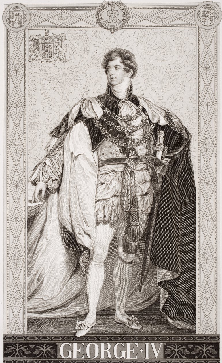 George IV (1762-1830) från "Illustrationer av engelsk och skotsk historia" volym II (se 179434) av Thomas Lawrence