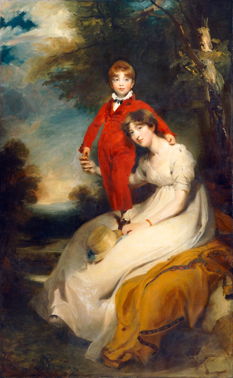 Mrs Charles Thellusson med sin son Charles (olja på duk) av Thomas Lawrence