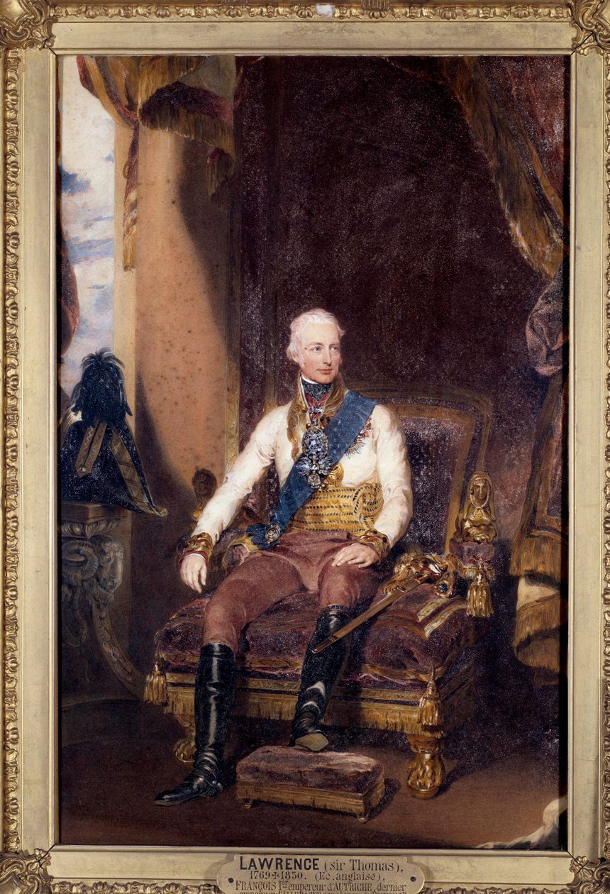 Porträtt av Francois I (1768-1835) kejsare av Österrike, sista kejsare av Tyskland under namnet Francois II Målning av Thomas Lawrence (1769-1830). Chantilly från 1800-talet, Musee Conde av Thomas Lawrence
