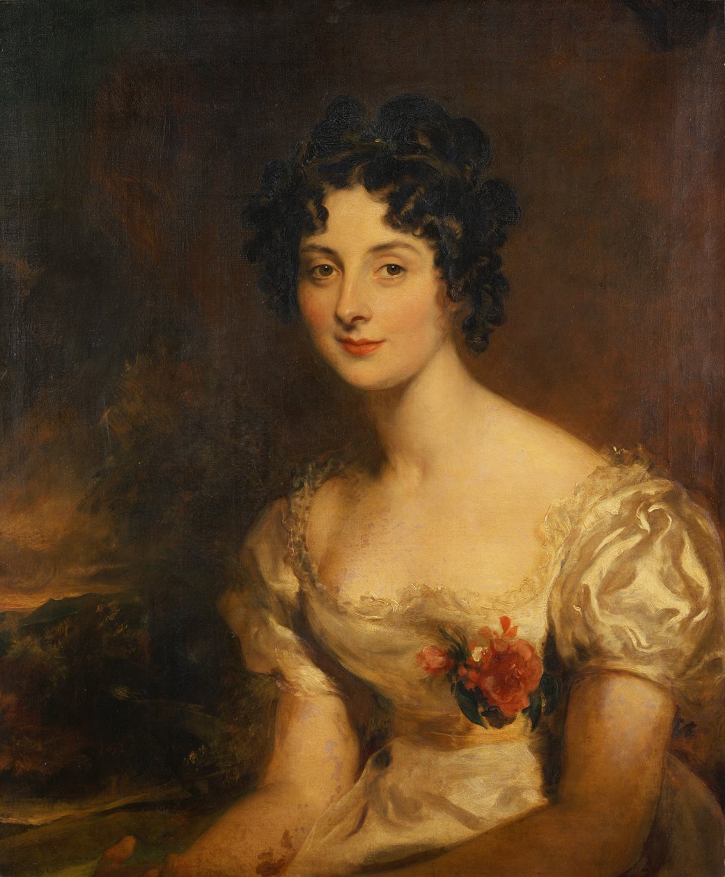 Porträtt av Miss Emily Maxwell (olja på duk) av Thomas Lawrence