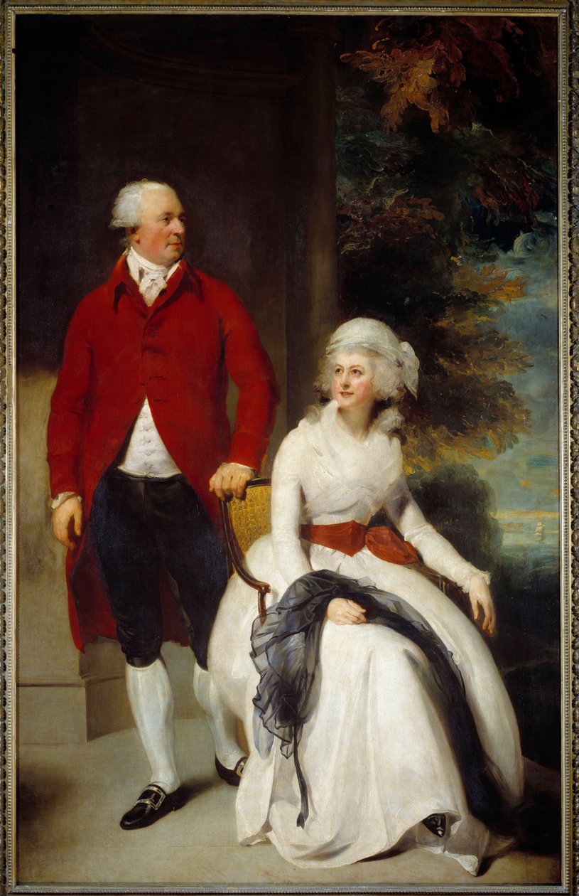 Porträtt av bankiren Julius Angerstein (1735-1823) och hans andra hustru Eliza Payne (1748-1800) Målning av Sir Thomas Lawrence (1769-1830) 1700-talets sön. 2,52 X 1,60 m av Thomas Lawrence