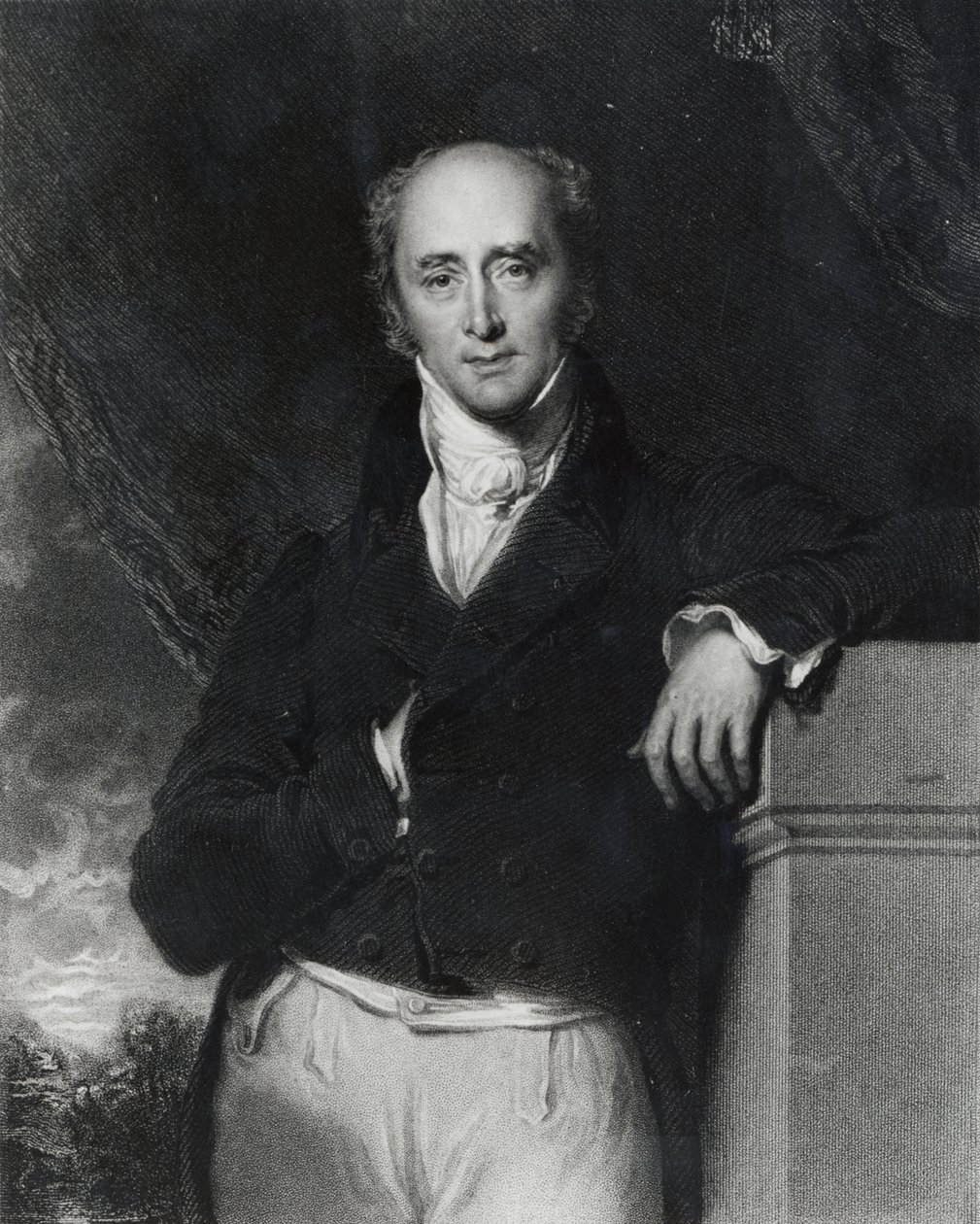 Porträtt av Charles Grey, Earl Grey (1764-1845), graverat av J. Cochran. av Thomas Lawrence