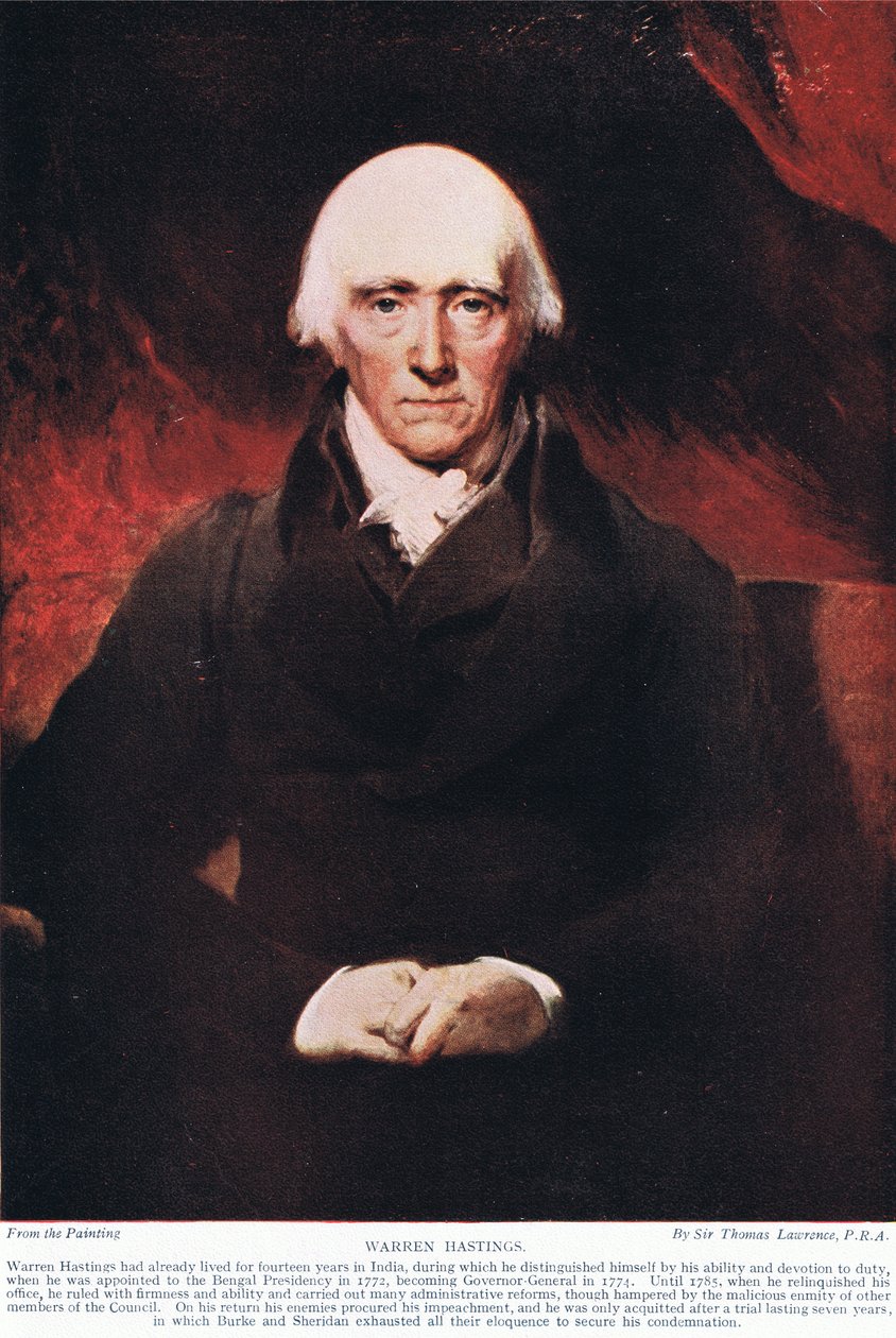 Warren Hastings, illustration från 