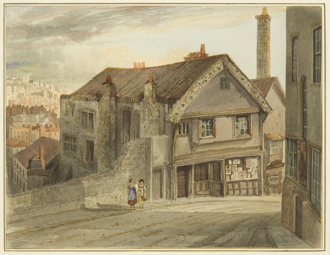 Castle Mill Street, nedanför Newgate, som visar Robert Adams