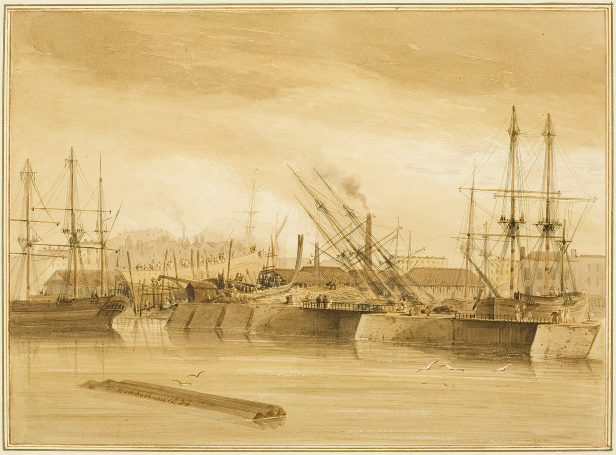Eastern Wapping Dock, som visar barken 