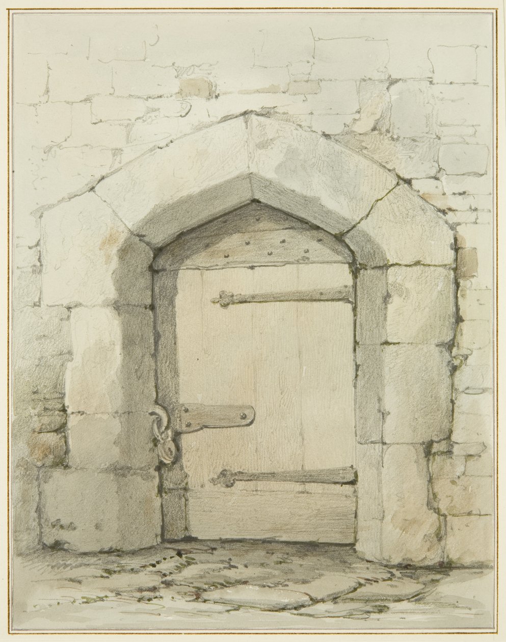 Old Arch and Doorway i Tower Lane mittemot Vestry of St John