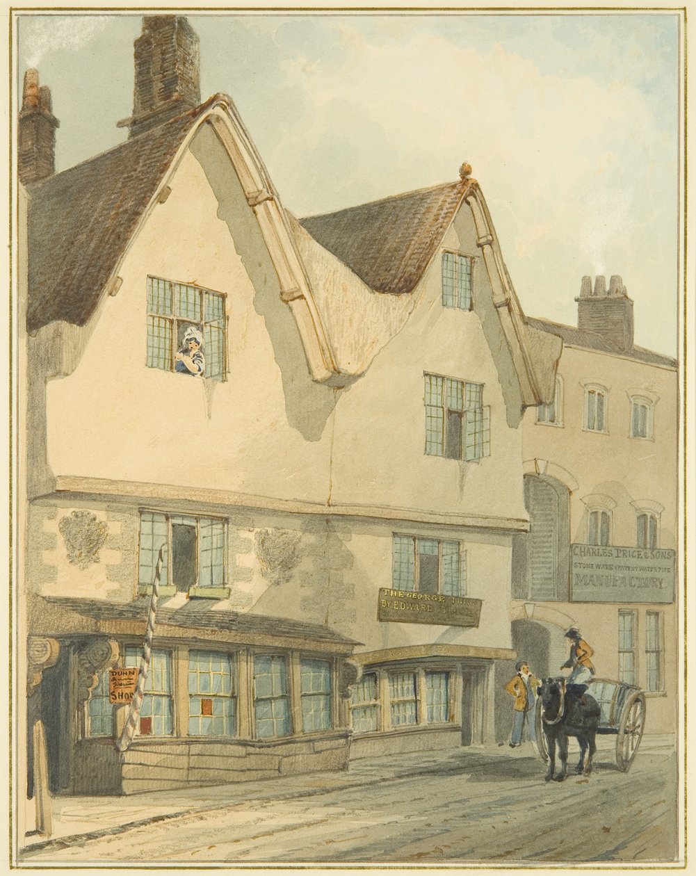 Old House in Thomas Street (akvarell på papper) av Thomas Leeson the Elder Rowbotham