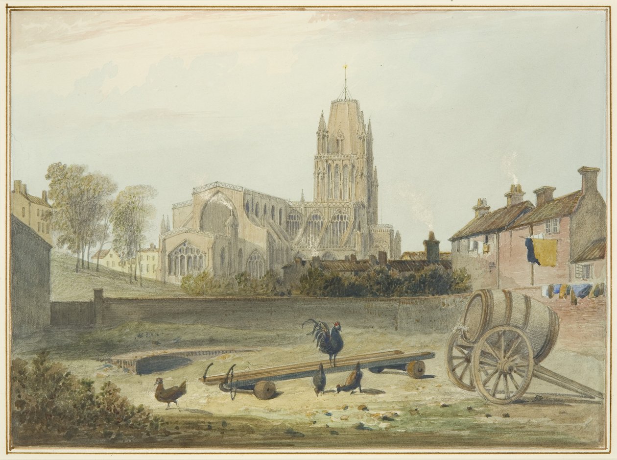 St Mary Redcliffe Church från nordost av Thomas Leeson the Elder Rowbotham