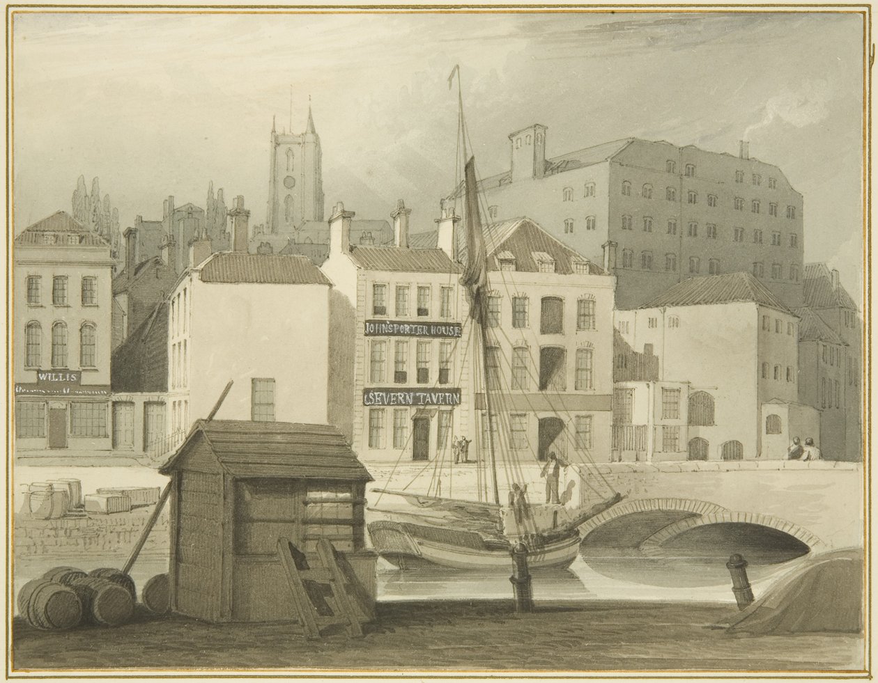 Stenbron vid huvudet av kajen (St Giles
