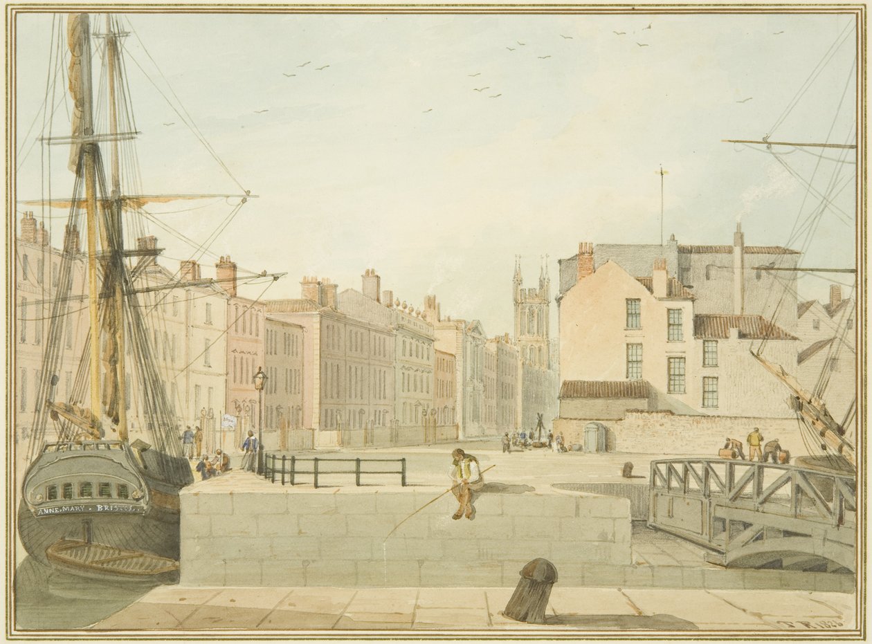 Utsikt över Prince Street, Bristol av Thomas Leeson the Elder Rowbotham