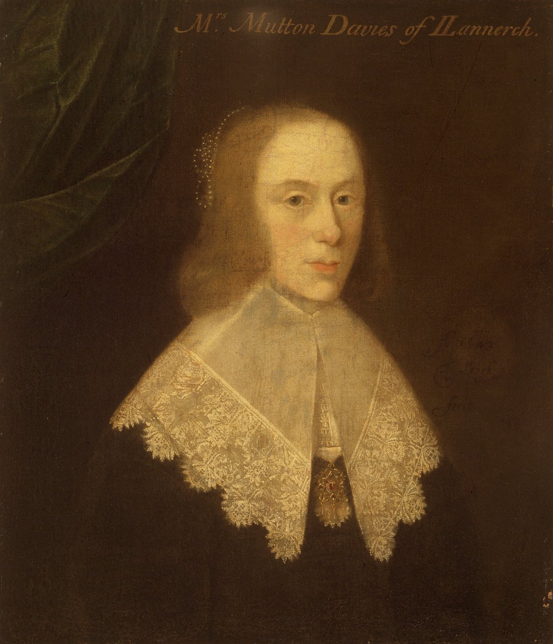 Mrs Anne Davies från Gwysaney, c1630. av Thomas Leigh