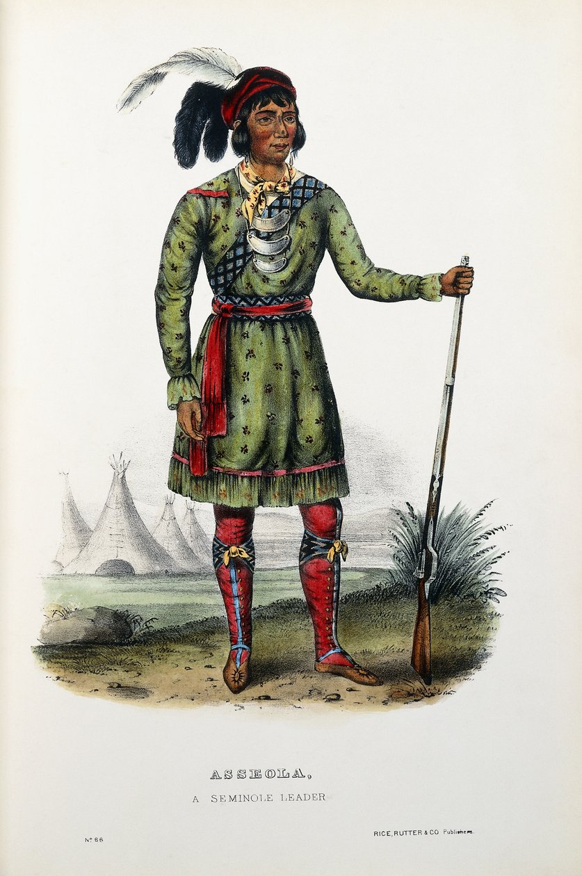 Asseola, en Seminole-ledare av Thomas Loraine (after) McKenney