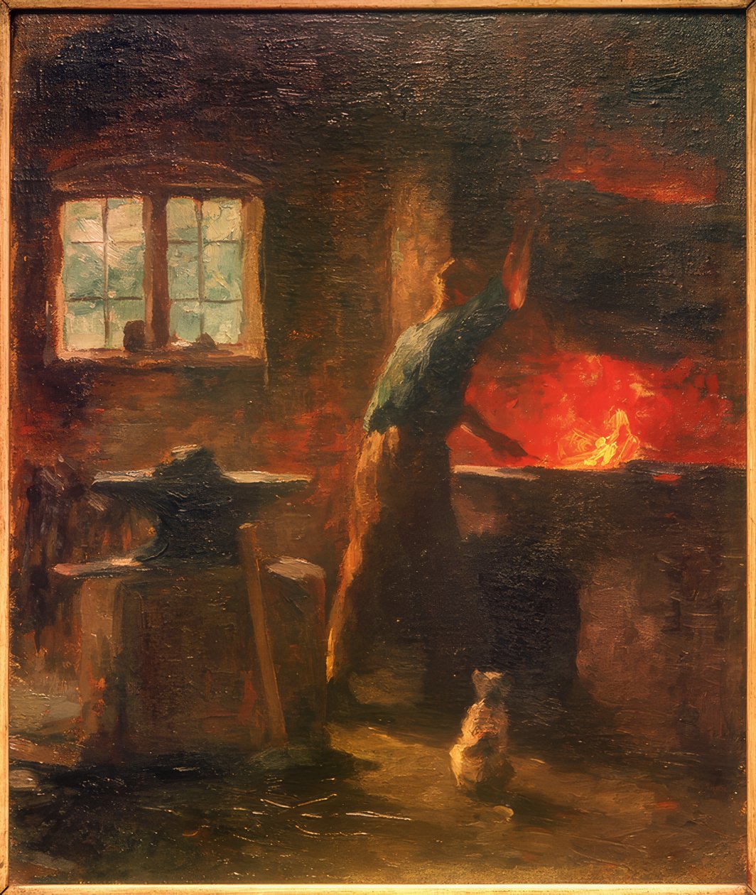 Smedjan i Tangstedt av Thomas Ludwig Herbst