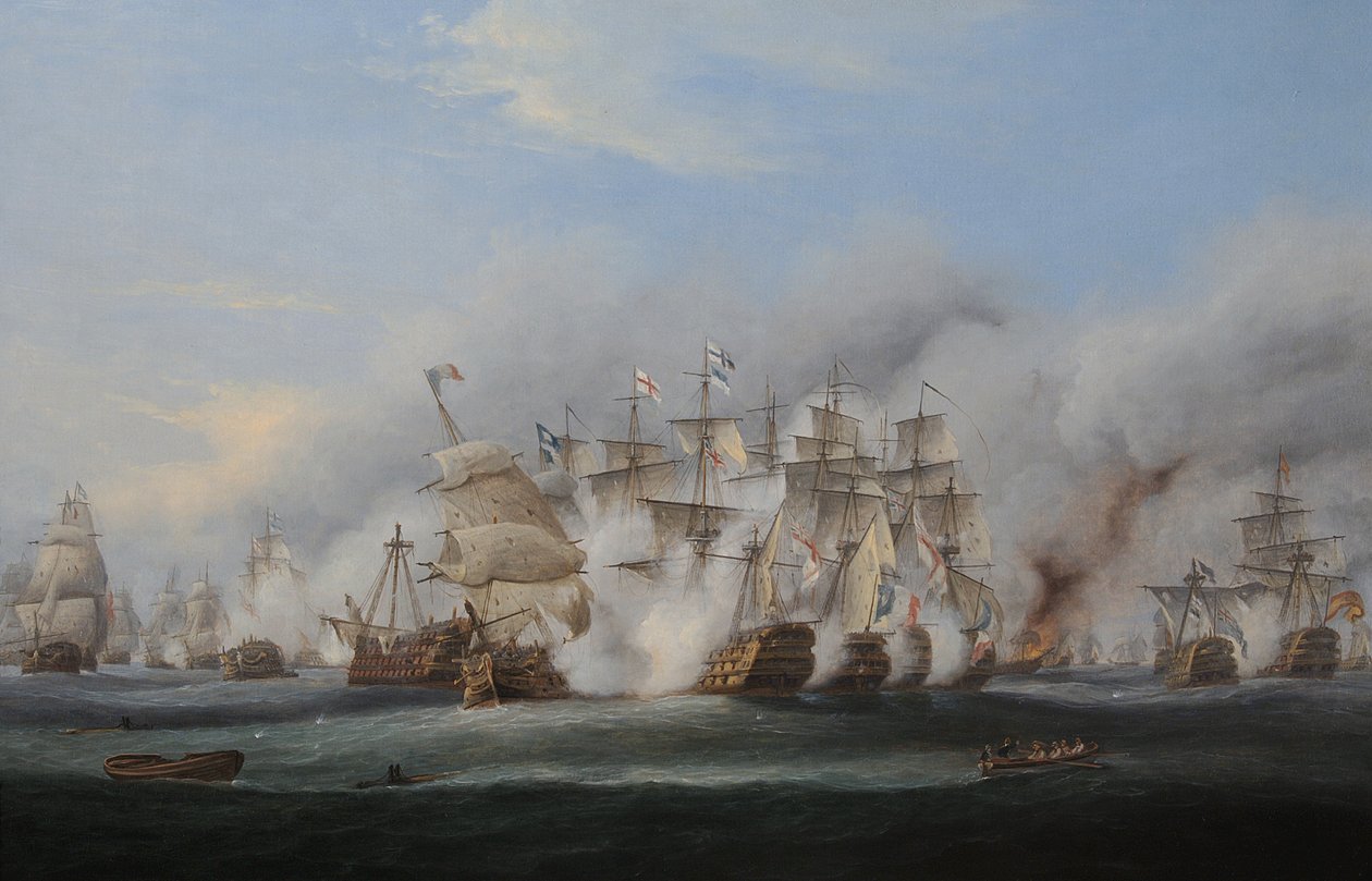 Slaget vid Trafalgar av Thomas Luny