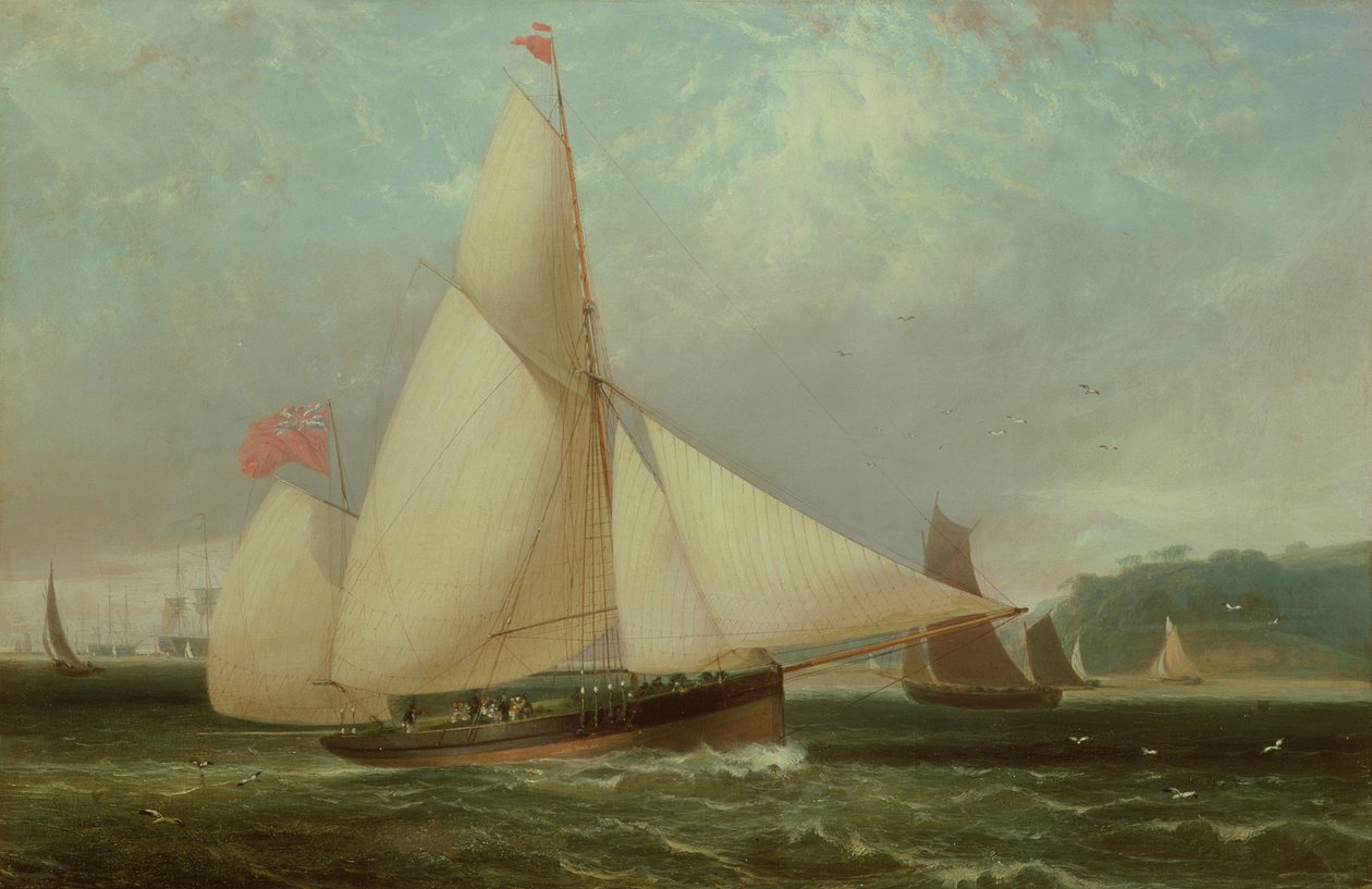 Den 12:e hertigen av Norfolks Yacht Arundel av Thomas Luny