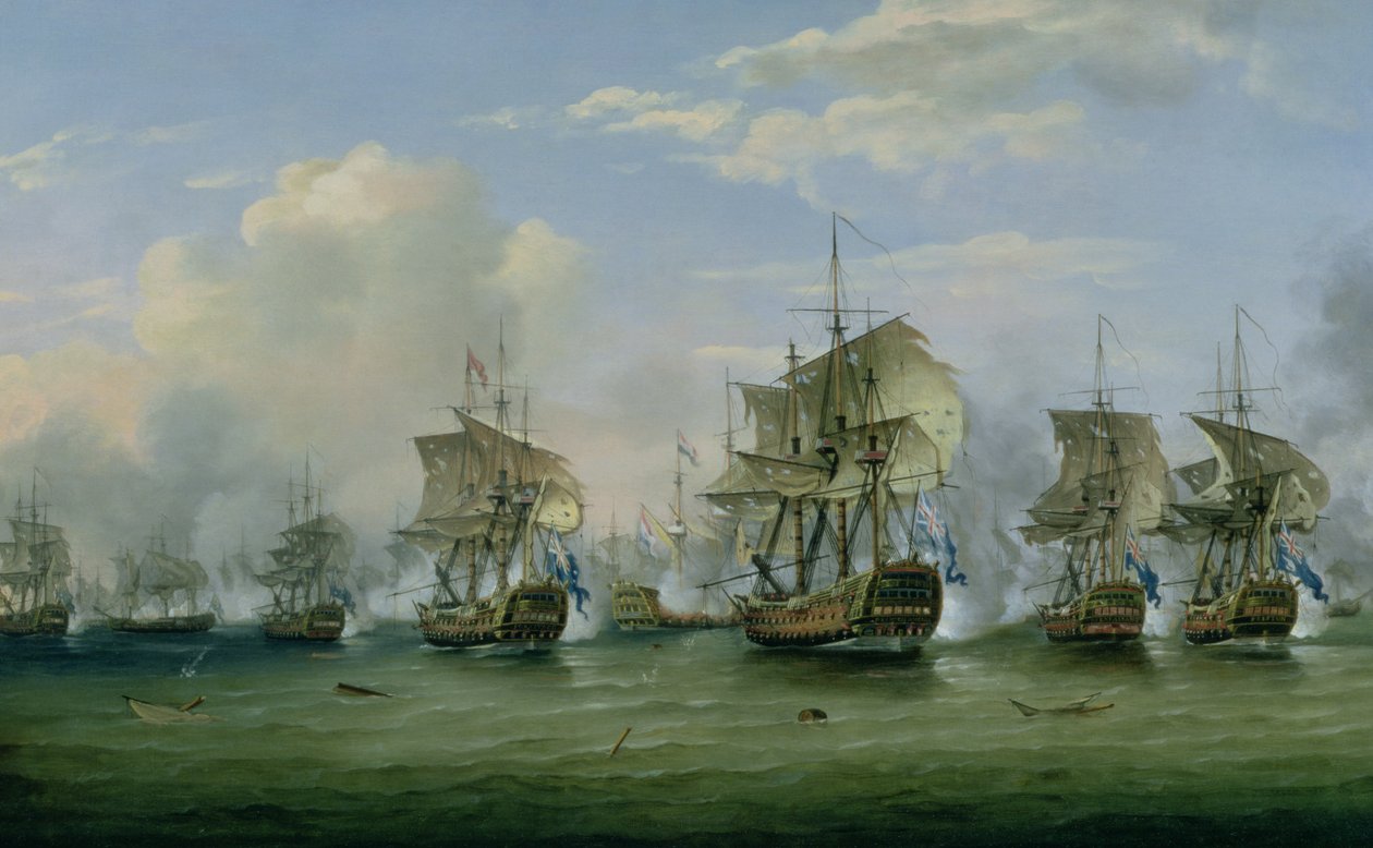 Slaget vid Dogger Bank, 1781 av Thomas Luny