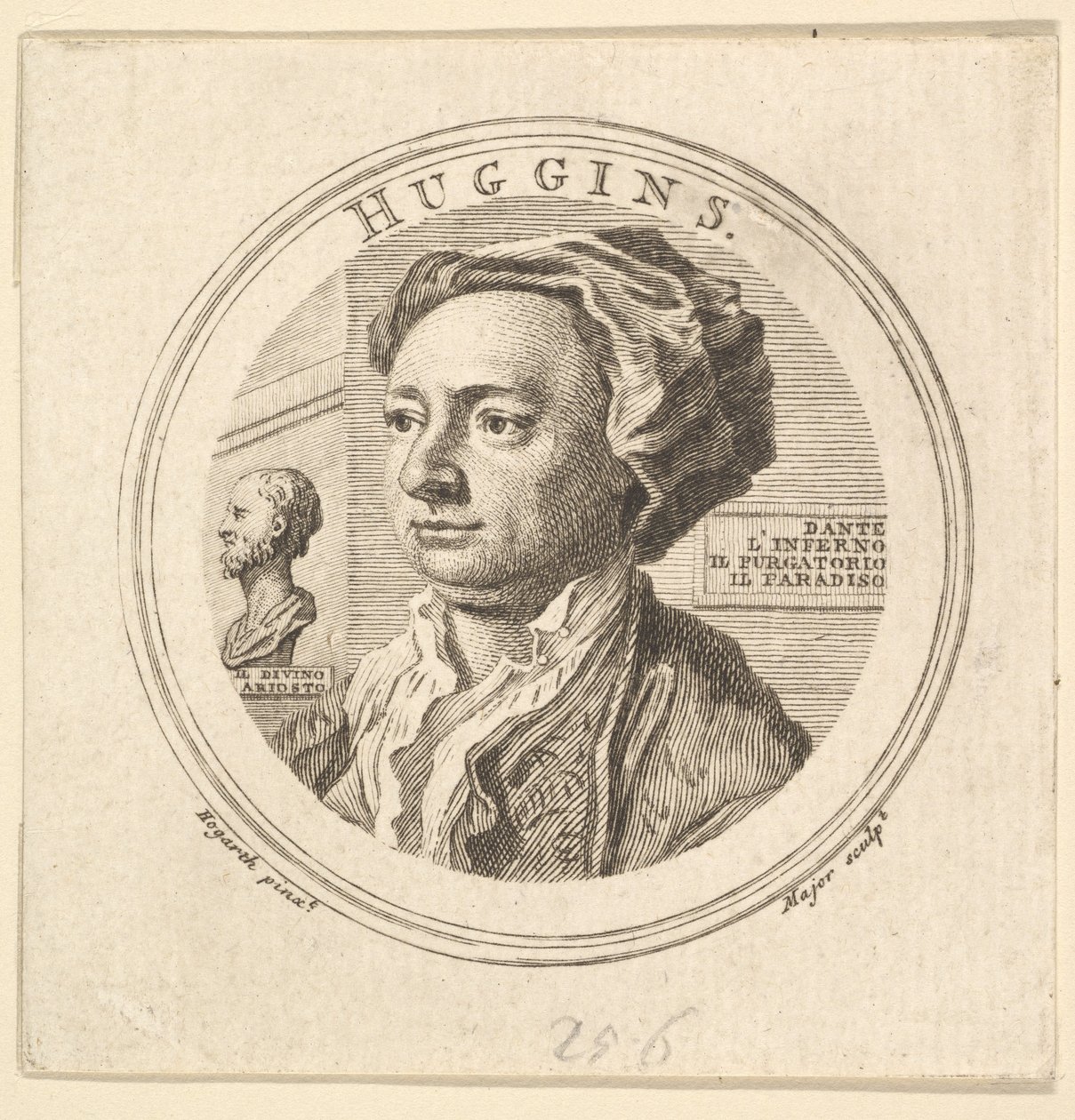 Porträtt av William Huggins, översättare av Ariosto, 1760. av Thomas Major