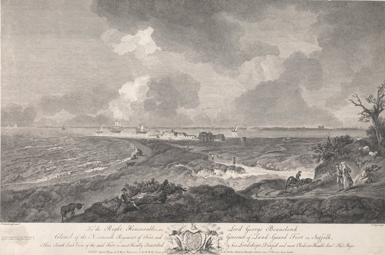 South East View of tLand-Guard Fort, i Suffolk av Thomas Major