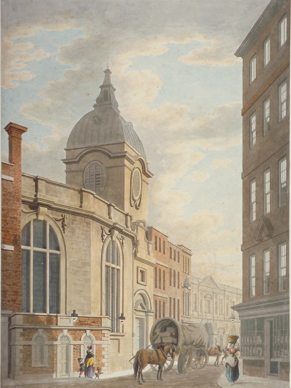 Church of St Benet Fink, Threadneedle Street, City of London, 1797 av Thomas Malton II