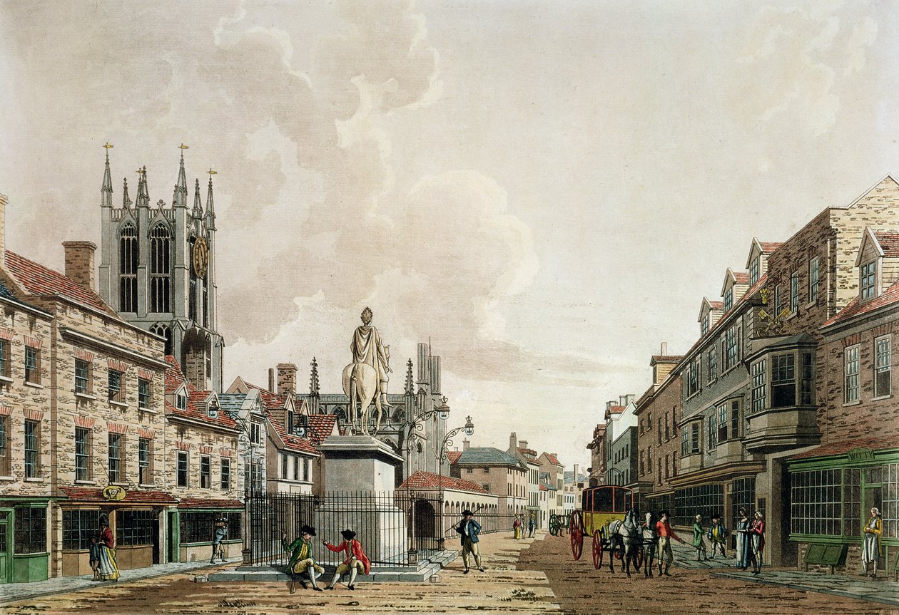 The Market Place, Hull, vy norrut av Thomas Malton Jnr.
